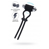 Черное эрекционное лассо на пенис Jat - A-toys - в Таганроге купить с доставкой