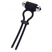 Черное эрекционное лассо на пенис Jat - A-toys - в Таганроге купить с доставкой