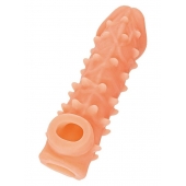Телесная закрытая насадка с пупырышками Cock Sleeve Size L - 17,6 см. - KOKOS - в Таганроге купить с доставкой