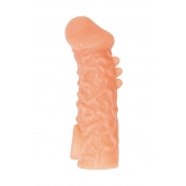 Телесная закрытая насадка с шершавой головкой Cock Sleeve Size M - 15,6 см. - KOKOS - в Таганроге купить с доставкой