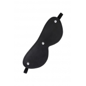 Черная кожаная маска Anonymo с мягким подкладом - ToyFa - купить с доставкой в Таганроге Черная кожаная маска Anonymo с мягким подкладом - ToyFa - купить с доставкой в Таганроге