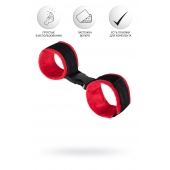 Красно-черные велюровые наручники Anonymo - ToyFa - купить с доставкой в Таганроге Красно-черные велюровые наручники Anonymo - ToyFa - купить с доставкой в Таганроге