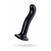 Черный стимулятор для пар P G-Spot Dildo Size M - 18 см. - Strap-on-me - в Таганроге купить с доставкой