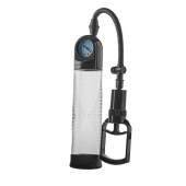 Прозрачная вакуумная помпа с манометром Deluxe Penis Pump - Dream Toys - в Таганроге купить с доставкой