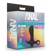 Черный анальный вибратор Silicone Vibrating Prostate Massager 01 - 10,8 см. - Blush Novelties - в Таганроге купить с доставкой