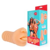 Телесный мастурбатор-ротик с высунутым язычком - Bior toys - в Таганроге купить с доставкой