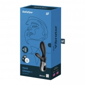 Черный анальный вибратор Heat Climax+ с функцией нагрева - 20,6 см. - Satisfyer - в Таганроге купить с доставкой