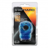 Голубое эрекционное виброкольцо Reusable 5 Function Cock Ring - Blush Novelties - в Таганроге купить с доставкой