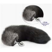 Серебристая анальная пробка с хвостом - Sitabella в Таганроге Серебристая анальная пробка с хвостом - Sitabella