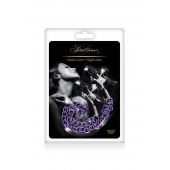 Зажимы для сосков с фиолетовой цепочкой Sweet Caress Nipple Chain - Sweet Caress - купить с доставкой в Таганроге