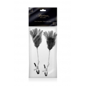 Зажимы для сосков с черными перьями Sweet Caress Feather Nipple Clumps - Sweet Caress - купить с доставкой в Таганроге