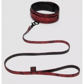 Стильный ошейник с поводком Reversible Faux Leather Collar and Lead - Fifty Shades of Grey - купить с доставкой в Таганроге