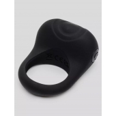 Черное эрекционное виброкольцо Sensation Rechargeable Vibrating Love Ring - Fifty Shades of Grey - в Таганроге купить с доставкой