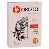 Тонкие презервативы OKOTO Thin Extra Soft - 3 шт. - Sitabella - купить с доставкой в Таганроге