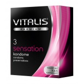 Презервативы с пупырышками и кольцами VITALIS PREMIUM sensation - 3 шт. - Vitalis - купить с доставкой в Таганроге