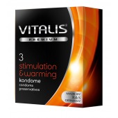 Презервативы VITALIS PREMIUM stimulation   warming с согревающим эффектом - 3 шт. - Vitalis - купить с доставкой в Таганроге