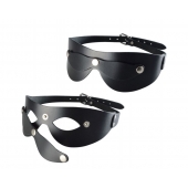 Черная кожаная маска  Новичок - Sitabella - купить с доставкой в Таганроге