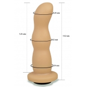 Телесная рельефная насадка Harness - 14,2 см. - LOVETOY (А-Полимер) - купить с доставкой в Таганроге