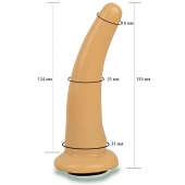 Телесная гладкая насадка Harness - 13,3 см. - LOVETOY (А-Полимер) - купить с доставкой в Таганроге