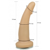 Телесная гладкая насадка Harness - 14,7 см. - LOVETOY (А-Полимер) - купить с доставкой в Таганроге