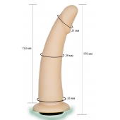 Телесная гладкая насадка-фаллоимитатор Harness - 17 см. - LOVETOY (А-Полимер) - купить с доставкой в Таганроге