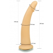 Телесная гладкая насадка-фаллоимитатор Harness - 20 см. - LOVETOY (А-Полимер) - купить с доставкой в Таганроге