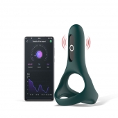 Изумрудное виброкольцо Magic Motion Rise с подхватом мошонки - Magic Motion - в Таганроге купить с доставкой