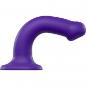 Фиолетовый фаллоимитатор-насадка Strap-On-Me Dildo Dual Density size M - 18 см. - Strap-on-me - купить с доставкой в Таганроге