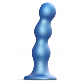 Голубая насадка Strap-On-Me Dildo Plug Balls size L - Strap-on-me - купить с доставкой в Таганроге