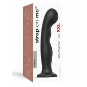 Черная насадка Strap-On-Me Dildo Plug P G size XXL - Strap-on-me - купить с доставкой в Таганроге