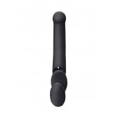 Черный безремневой вибрострапон Silicone Bendable Strap-On - size XL - Strap-on-me - купить с доставкой в Таганроге