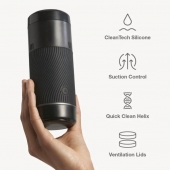 Черный мастурбатор с контролем всасывания Arcwave Pow Stroker - Arcwave - в Таганроге купить с доставкой
