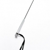 Черный кожаный стек с гладкой ручкой - 55 см. - Crazy Handmade - купить с доставкой в Таганроге