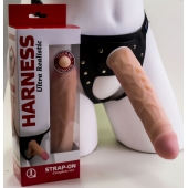 Насадка-фаллос в комплекте с трусиками Harness - 21,6 см. - LOVETOY (А-Полимер) - купить с доставкой в Таганроге