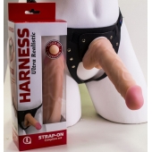 Страпон Harness из двух предметов: регулируемые трусики и насадка-фаллос - 17,5 см. - LOVETOY (А-Полимер) - купить с доставкой в Таганроге