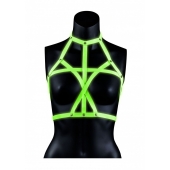 Портупея Bra Harness с неоновым эффектом - размер L-XL - Shots Media BV - купить с доставкой в Таганроге