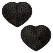 Черные пэстисы в форме сердечек Heart Pasties - California Exotic Novelties - купить с доставкой в Таганроге