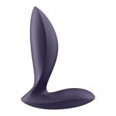 Фиолетовый анальный вибростимулятор Power Plug - Satisfyer - в Таганроге купить с доставкой