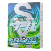 Презервативы Sagami Xtreme Mint с ароматом мяты - 3 шт. - Sagami - купить с доставкой в Таганроге