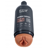 Мастурбатор-вагина цвета карамели Shower Therapy Milk Me Honey - Pipedream - в Таганроге купить с доставкой