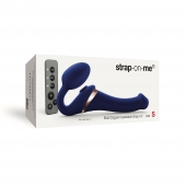 Синий безремневой страпон Multi Orgasm Size S с клиторальной стимуляцией - Strap-on-me - купить с доставкой в Таганроге