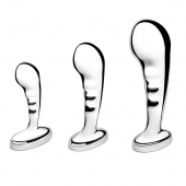 Набор из 3 стальных стимуляторов простаты Stainless Steel P-spot Training Set - b-Vibe - в Таганроге купить с доставкой