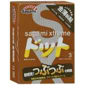 Презервативы Sagami Xtreme FEEL UP с точечной текстурой и линиями прилегания - 3 шт. - Sagami - купить с доставкой в Таганроге