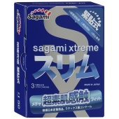 Розовые презервативы Sagami Xtreme FEEL FIT 3D - 3 шт. - Sagami - купить с доставкой в Таганроге