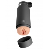 Серый мастурбатор в виде бутылки F*ck Flask - Pipedream - в Таганроге купить с доставкой