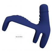 Синяя вибронасадка на пенис Vibrating Penis Sling - Baile - в Таганроге купить с доставкой