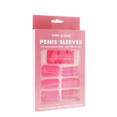 Набор из 7 розовых насадок на пенис ONE-A-DAY PENIS SLEEVES PINK - Seven Creations - в Таганроге купить с доставкой