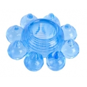 Голубая гелевая насадка-цветок - Toyfa Basic - в Таганроге купить с доставкой