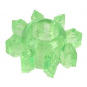 Зеленое эрекционное кольцо-звезда - Toyfa Basic - в Таганроге купить с доставкой