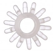 Прозрачное гелевое эрекционное кольцо с шипиками - Toyfa Basic - в Таганроге купить с доставкой